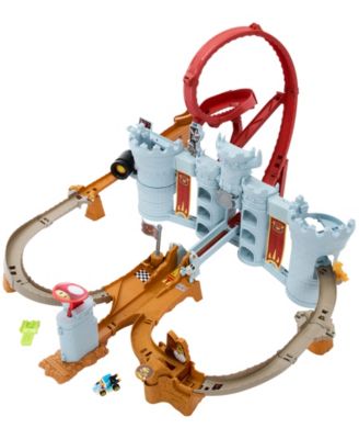 Hot Wheels Mario Kart Bowser's Castle 1:64 Scale Track Set with Kamek Vehicle