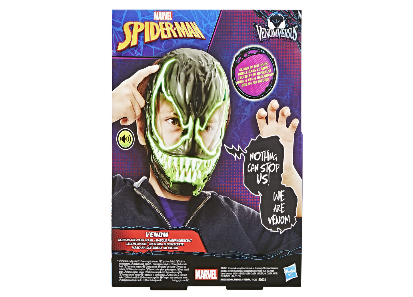 Spider-Man Marvel Venom Versus Mask - Glow-in-the-Dark Features