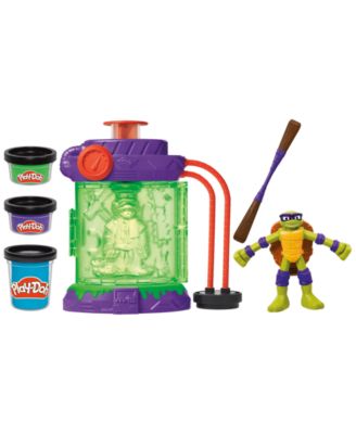Play-Doh Teenage Mutant Ninja Turtles Donnie Mutation Station Playset with purple mutation chamber, character figures...