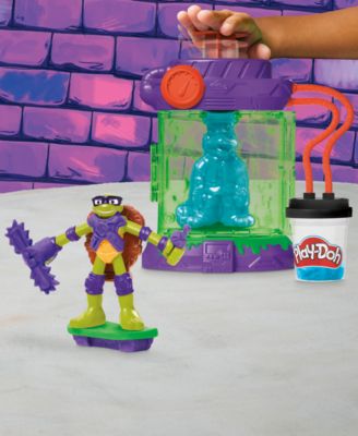 Play-Doh Teenage Mutant Ninja Turtles Donnie Mutation Station Playset with purple ninja figure, green mutation chambe...