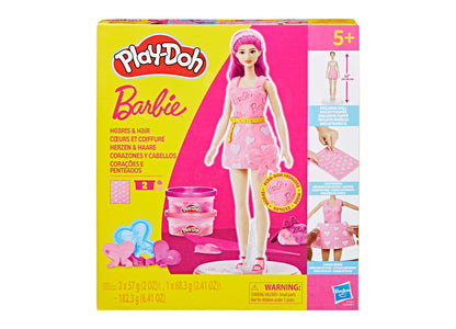 Play-Doh Barbie Hearts and Hair Set - Styling and Fashion Creation Kit