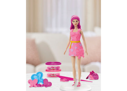 Play-Doh Barbie Hearts and Hair Set - Styling and Fashion Creation Kit