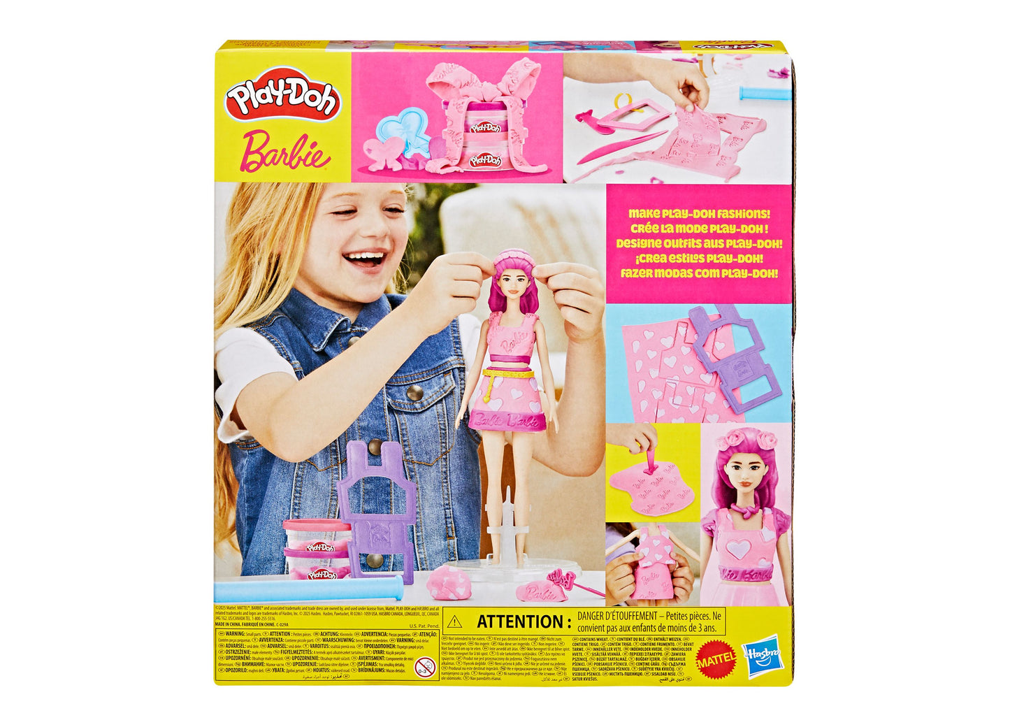 Play-Doh Barbie Hearts and Hair Set - Styling and Fashion Creation Kit
