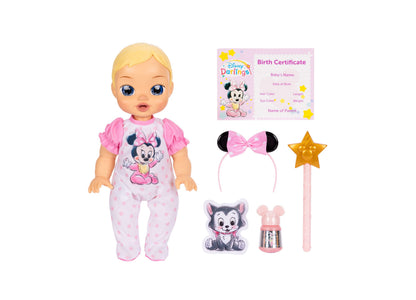 Disney Minnie Mouse 13-inch doll in pink outfit with accessories including magic wand