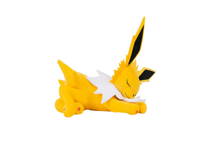 Pokémon 18 inch Sleeping Jolteon Plush Stuffed Animal Toy in yellow with black ears and tail spike