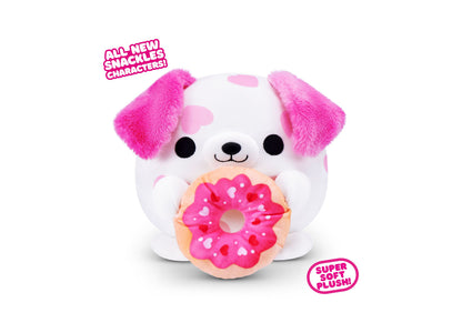ZURU Snackles Valentine Edition 8 inch Dalmatian Plush with Donut Accessory
