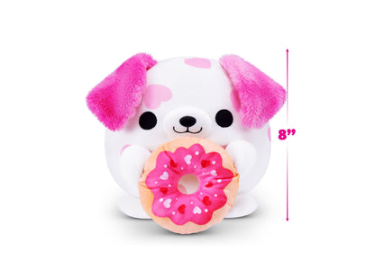 ZURU Snackles Valentine Edition 8 inch Dalmatian Plush with Donut Accessory