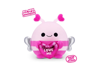 ZURU Snackles Series 2 Valentine 8 Inch Plush Bumblebee with Heart-Shaped Accessory