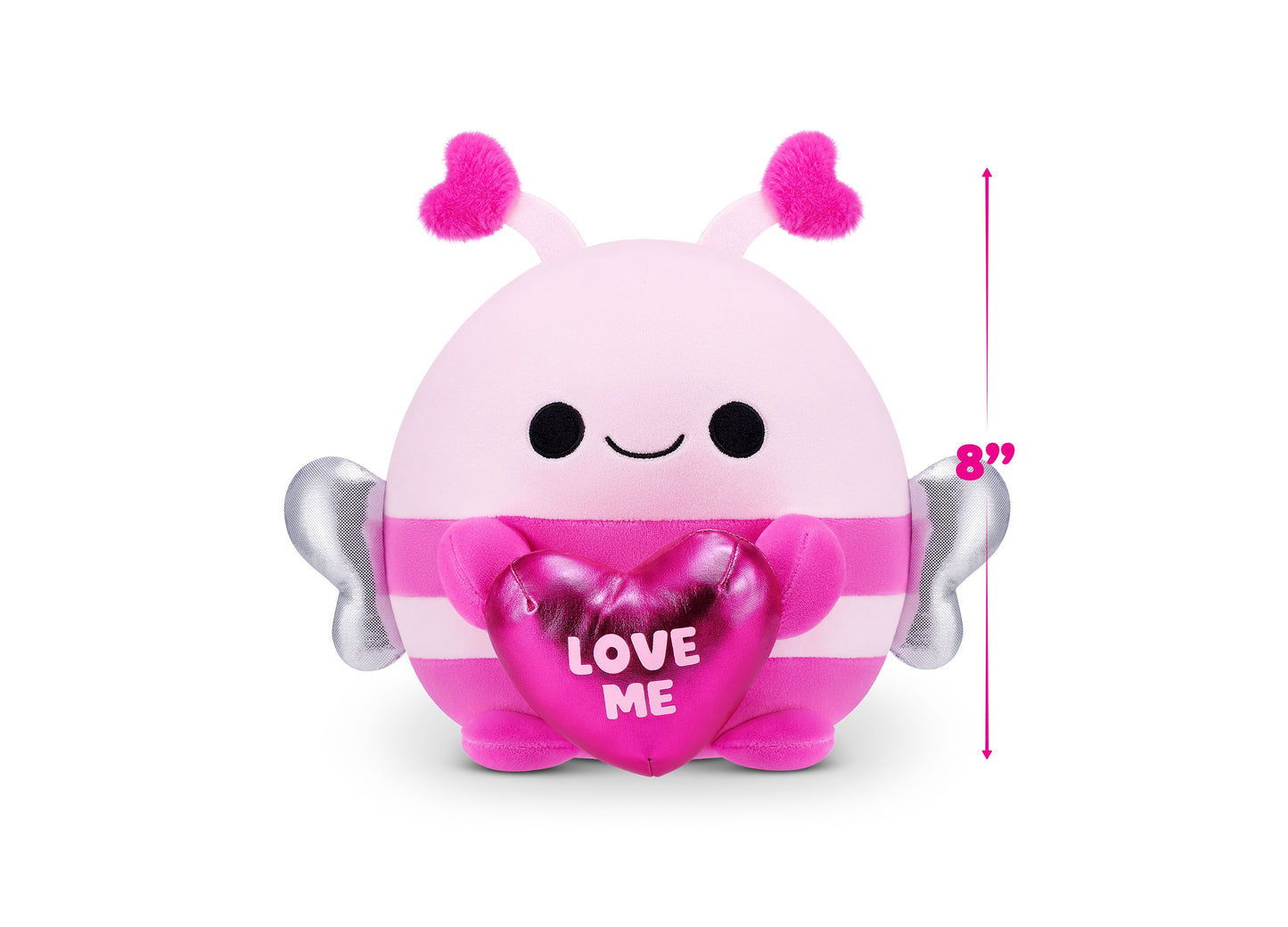 ZURU Snackles Series 2 Valentine 8 Inch Plush Bumblebee with Heart-Shaped Accessory