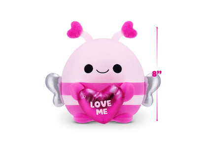 ZURU Snackles Series 2 Valentine 8 Inch Plush Bumblebee with Heart-Shaped Accessory