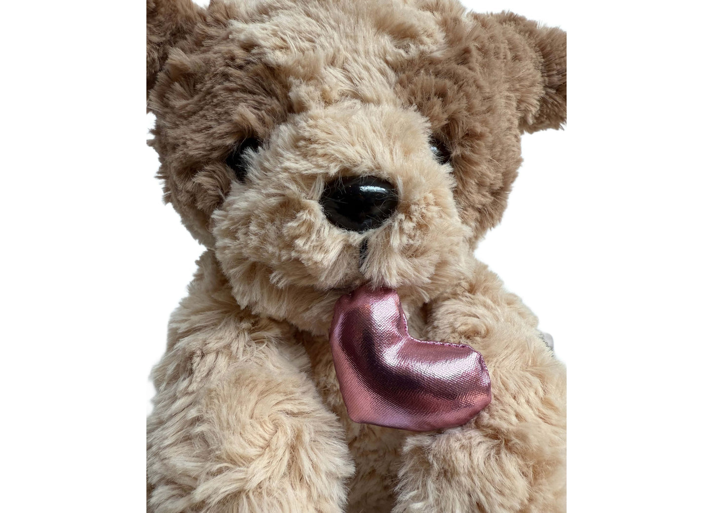 Cuddly Companions Wild Hippo Puppy Love Valentine's Plush Toy - White/Brown