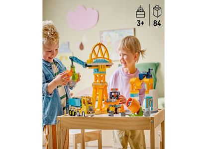 LEGO DUPLO Town Construction Site 3-in-1 Vehicle Set 10476, 84 Pieces