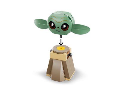 LEGO Star Wars Grogu's Homestead Building Set with posable green Grogu figure and tan stone hut