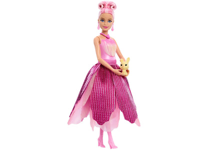 Barbie Petal Pop Scented Fashion Doll with pink tulip dress and accessories