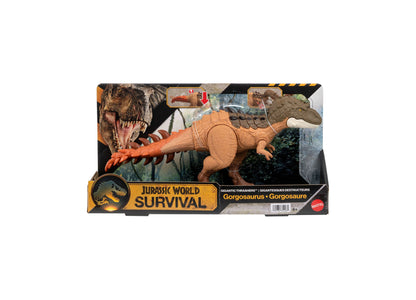 Jurassic World Survival Gigantic Thrashers Gorgosaurus brown dinosaur action figure toy
