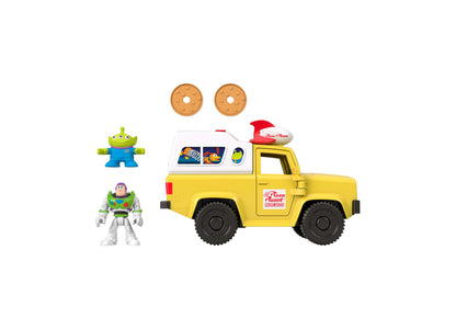 Imaginext Toy Story Pizza Planet Truck with Buzz Lightyear and Alien figures