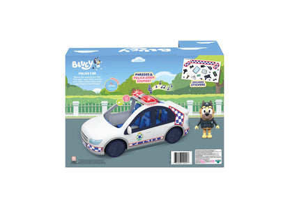 Bluey Police Car with Police Man S14 toy set with white and blue police vehicle