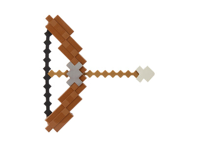 Minecraft Ultimate Bow and Arrow Role-Play Toy with brown wood and gray crosshair design