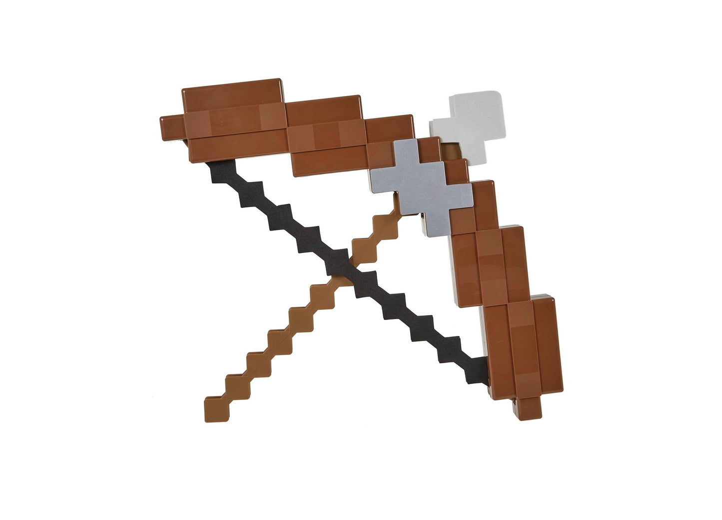 Minecraft Ultimate Bow and Arrow Role-Play Toy with brown and gray pixelated design