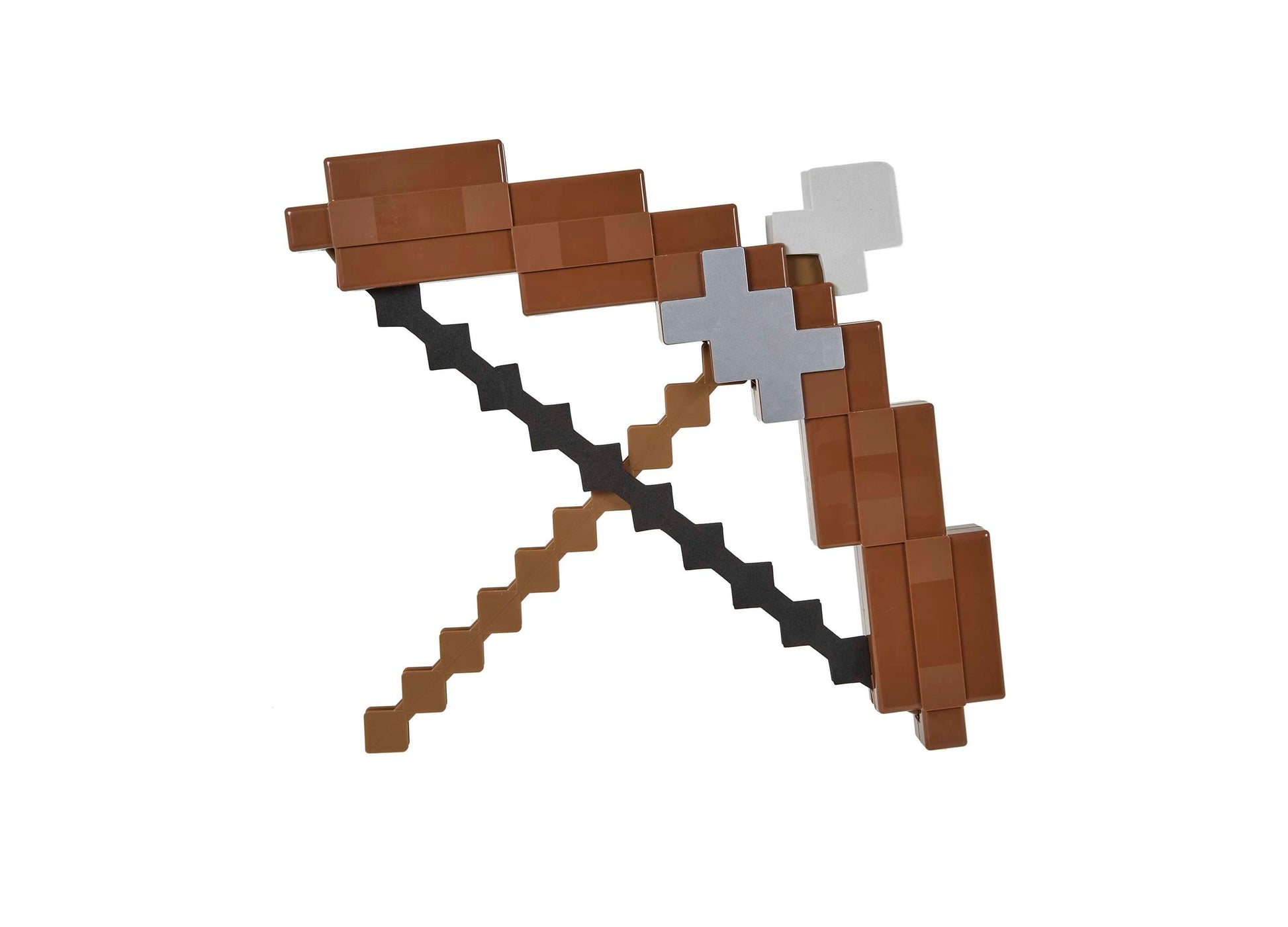 Minecraft Ultimate Bow and Arrow Role-Play Toy with brown and gray pixelated design