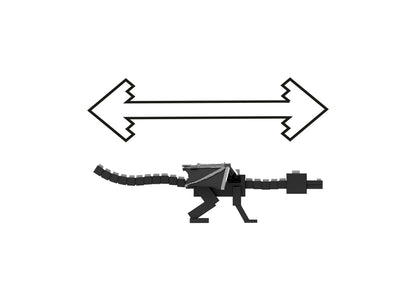 Minecraft Ender Dragon Action Figure with extending black body and articulated limbs