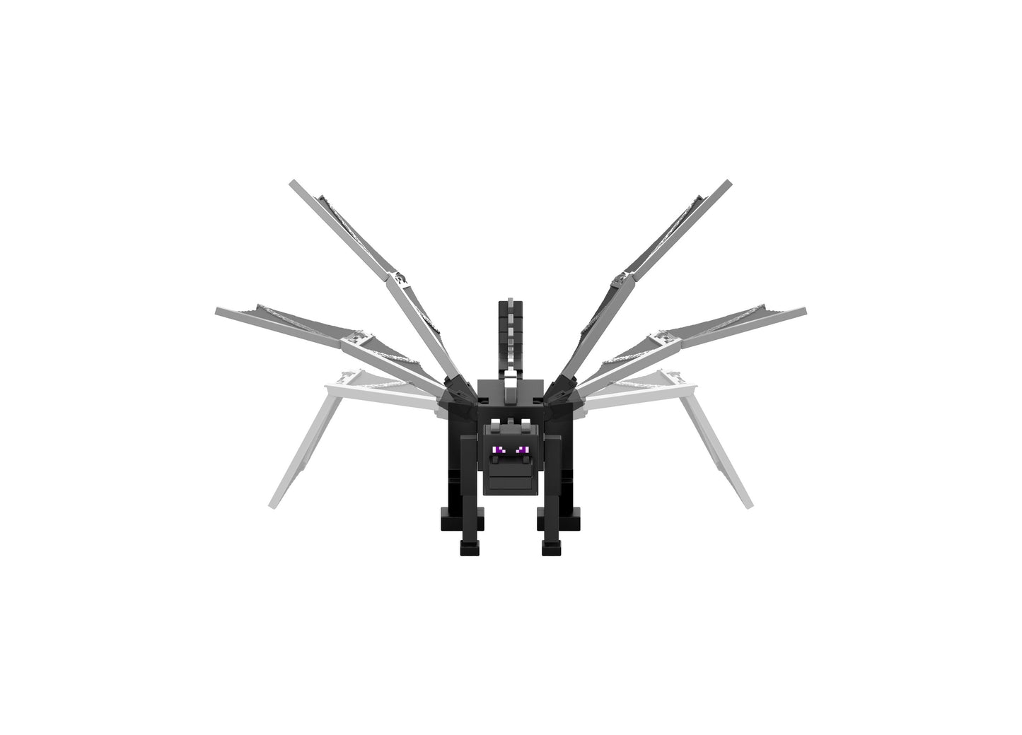 Minecraft Ender Dragon Action Figure with black body and purple eyes