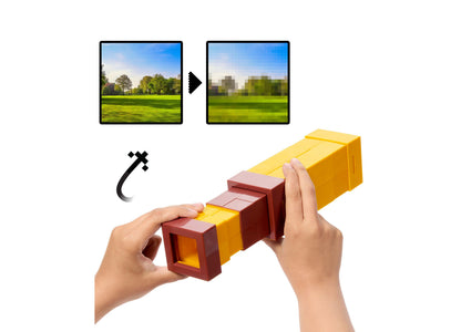 Minecraft Pixel Spyglass Role-Play Toy in yellow and red
