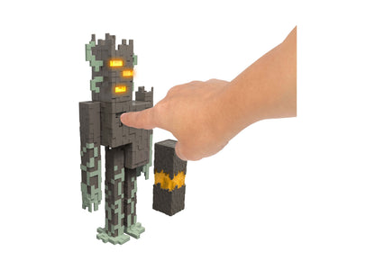 Minecraft The Creaking 8" Action Figure with glowing yellow eyes and light-up features