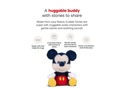 Tonies Cuddle Tonies Mickey Mouse plush character in navy, cream, red and yellow