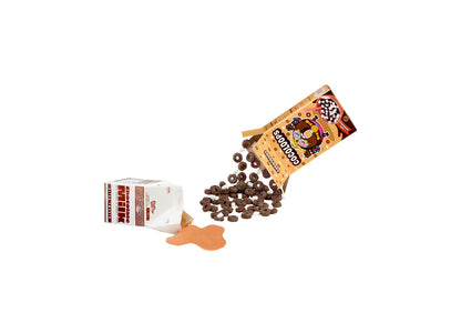 Slime Life Bowl of Choco Cereal DIY Slime Kit with brown cereal pieces and milk carton