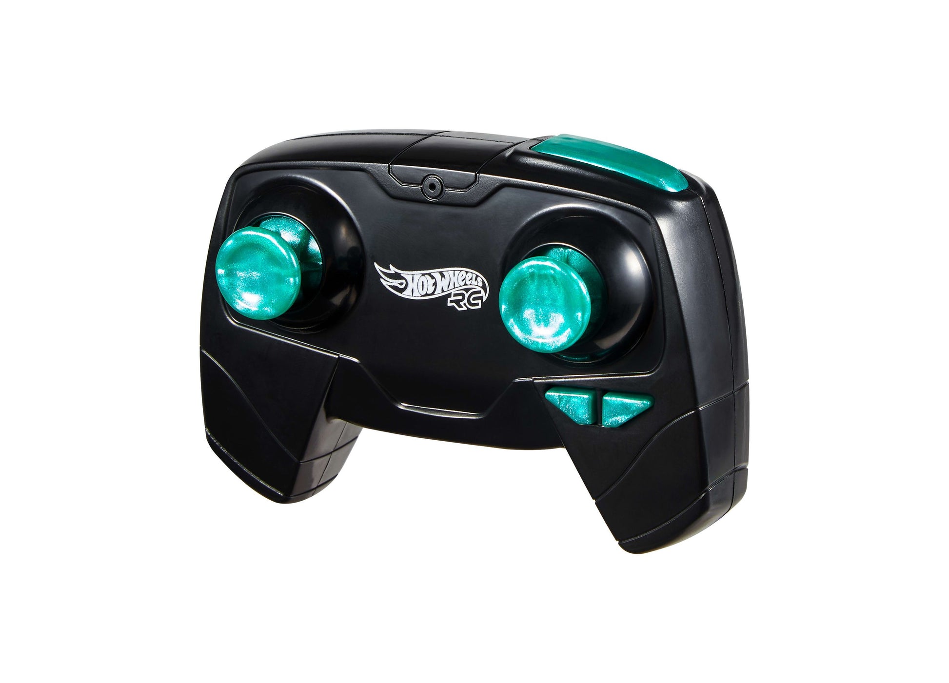 Hot Wheels RC remote control with turquoise LED lights and black grip handles