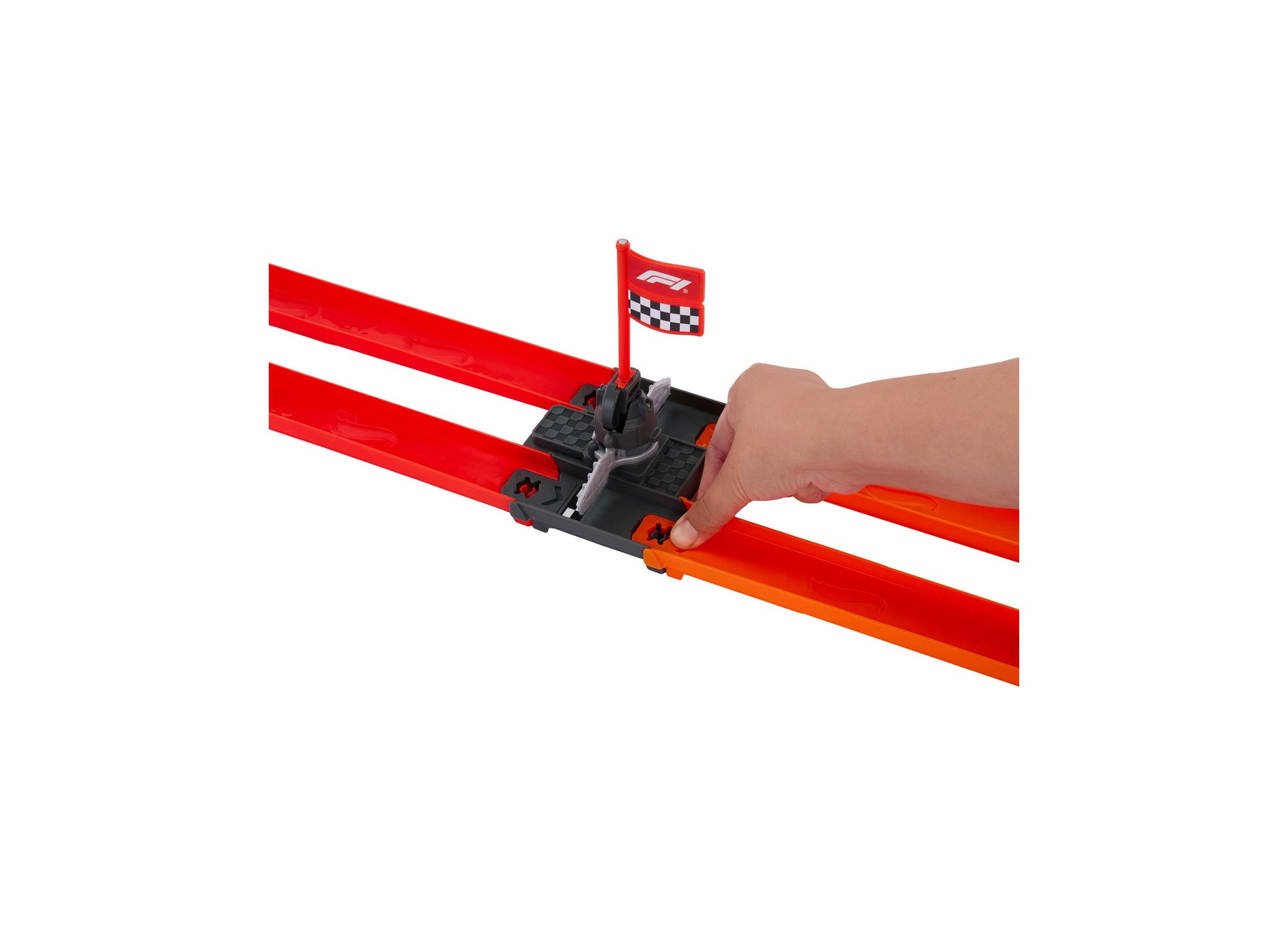 Hot Wheels Formula 1 Grid Start Track Set with red track and checkered flag