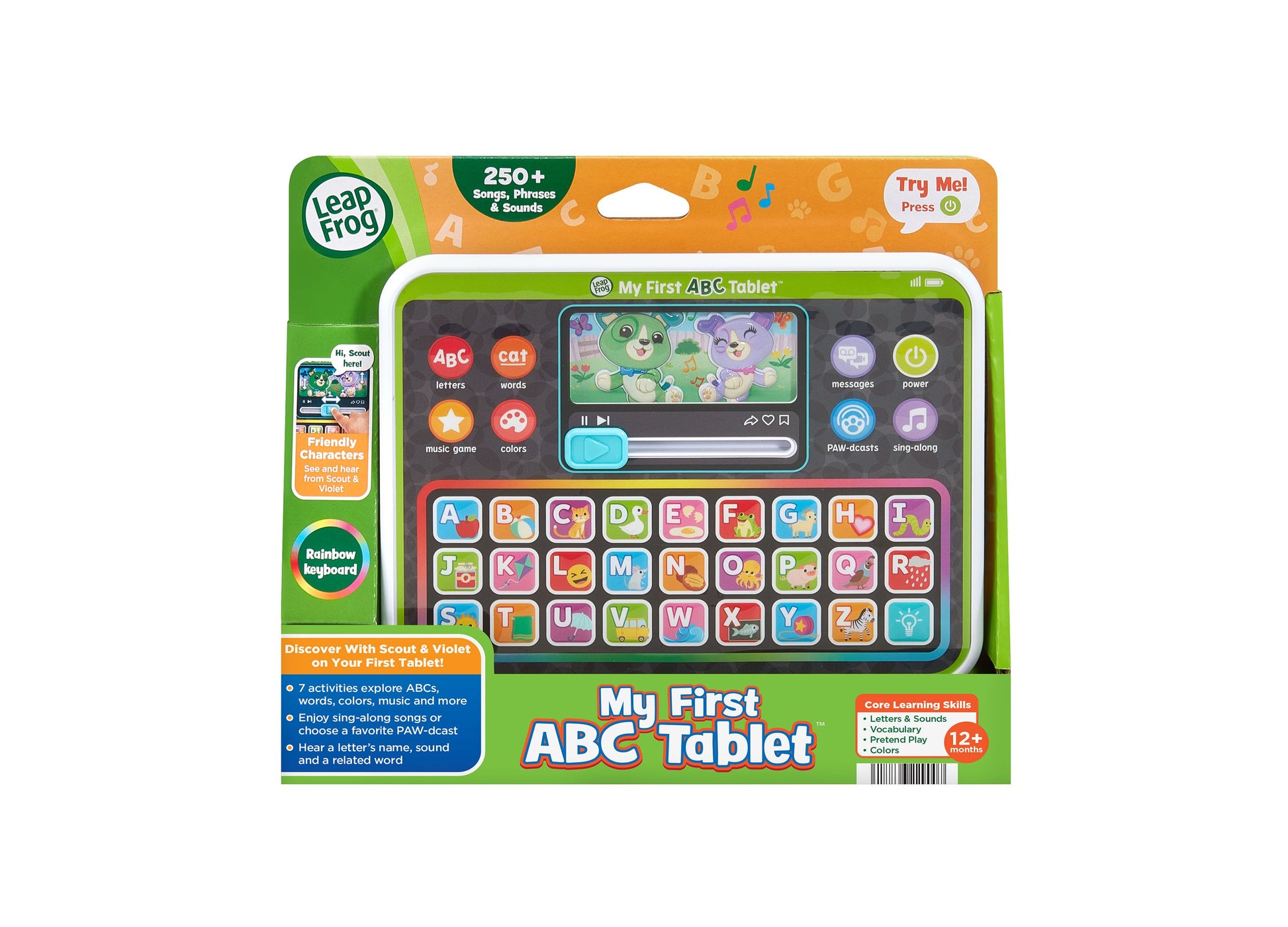 LeapFrog My First ABC Tablet with colorful alphabet keyboard and interactive screen