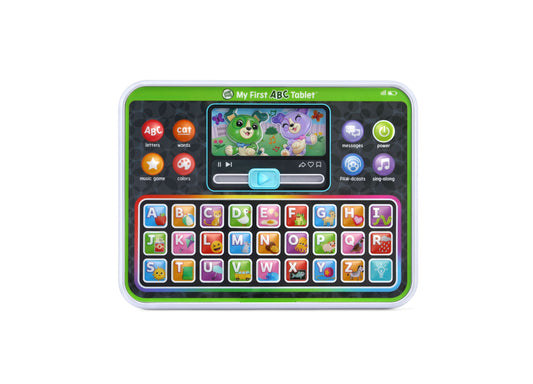 LeapFrog My First ABC Tablet green learning device with alphabet letters and interactive screen