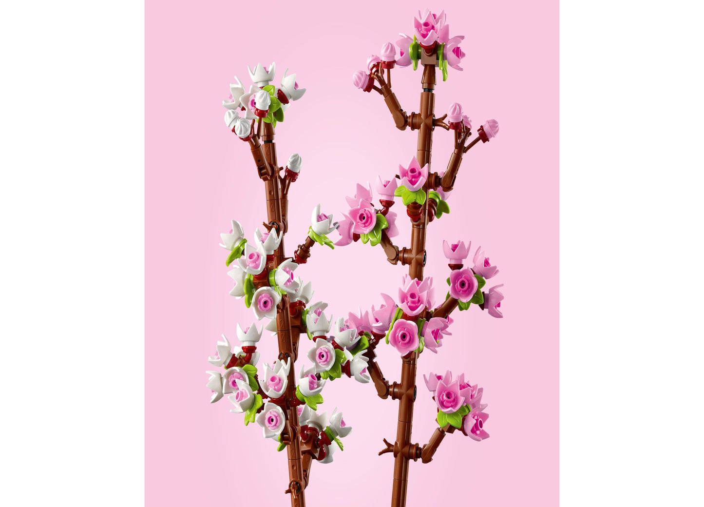 LEGO Cherry Blossoms 40725 set with pink and white flowers on brown branches