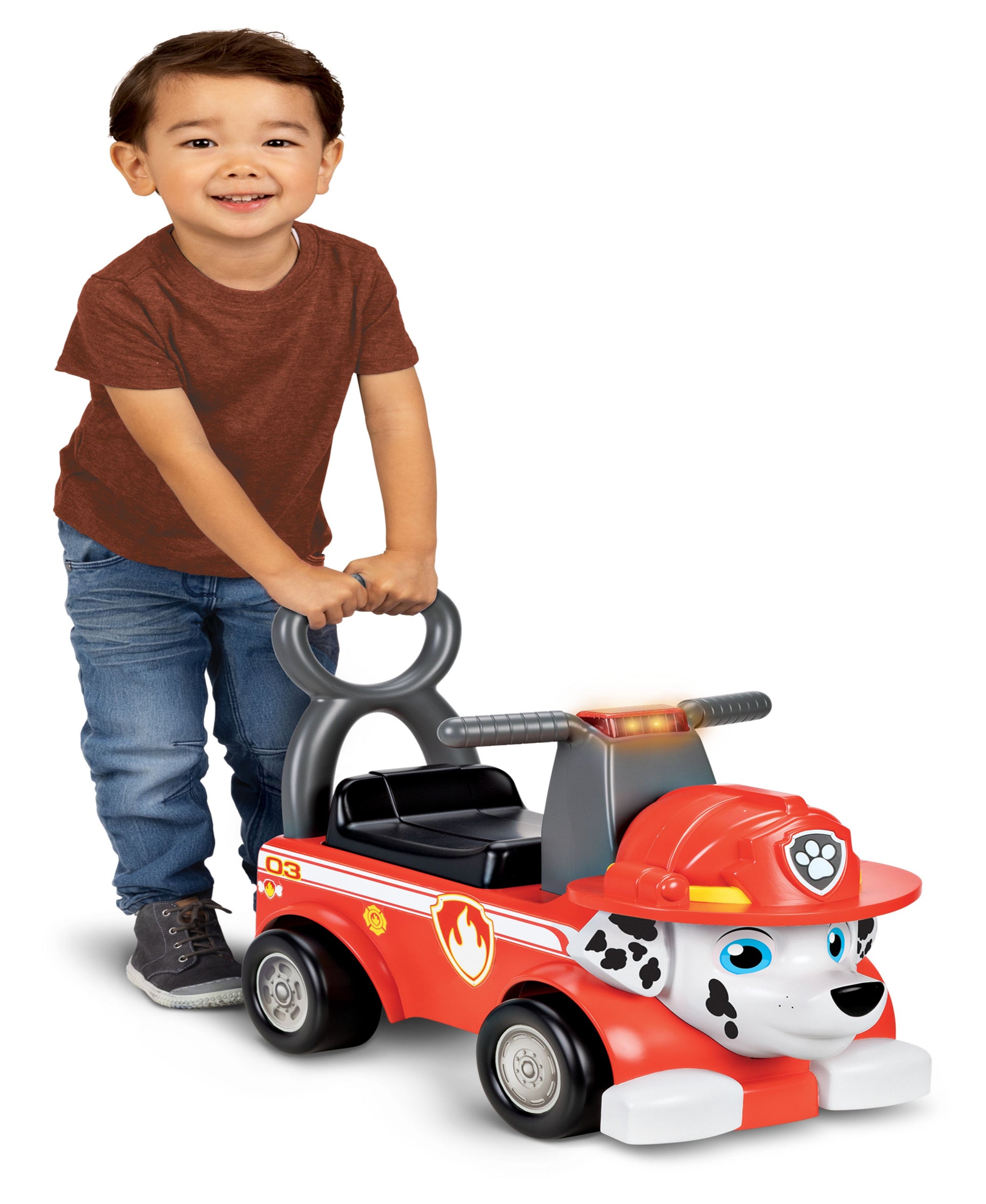 Paw Patrol Marshall red ride-on toy with sounds and handle grip