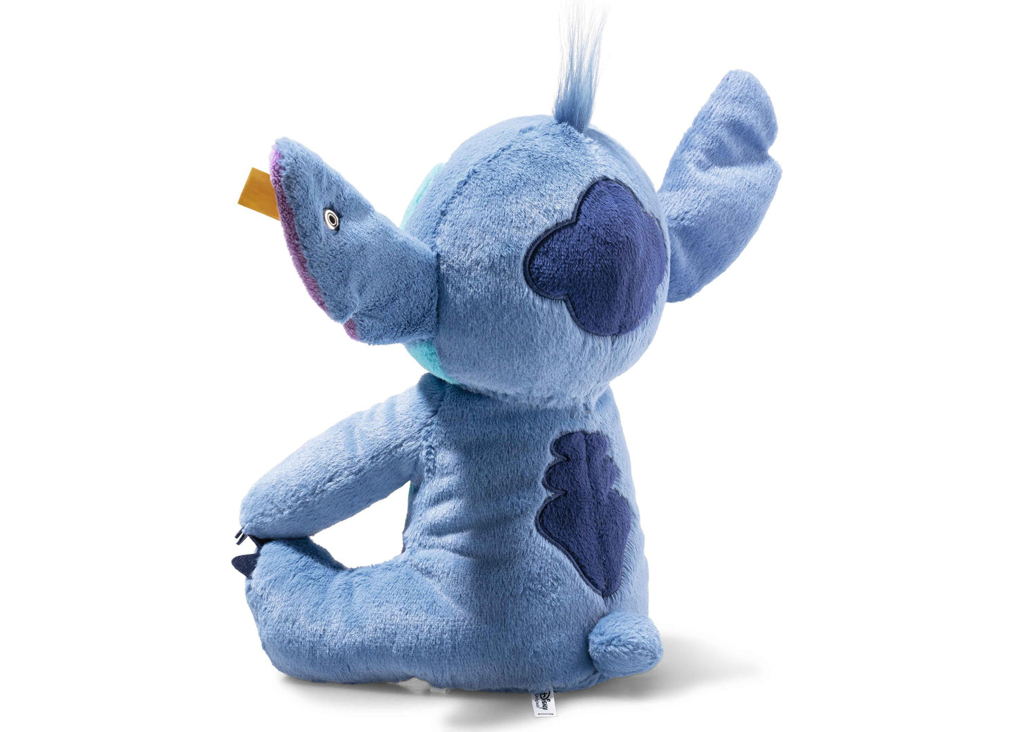 Steiff Disney Stitch 9" plush toy in blue with purple accents and raised arms