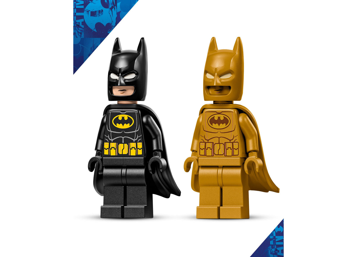 LEGO Super Heroes DC Batman 76330 set with black and gold Batman minifigures
