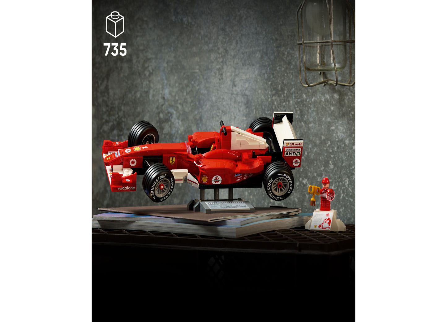 LEGO® Icons Ferrari F2004 Michael Schumacher F1 Car Model Building Set, 11375