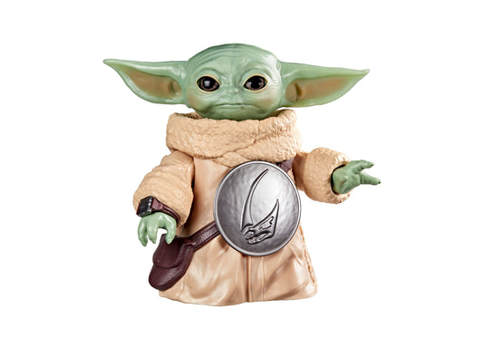 Star Wars Grogu Action Figure with tan robes, belt, and silver medallion