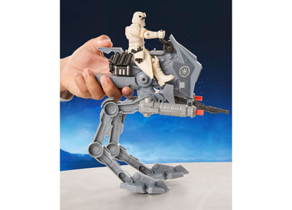 Star Wars ActionVerse AT-RT walker with cream Imperial driver figure, gray and red details