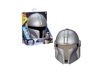 Star Wars The Mandalorian Electronic Mask with silver helmet and tan visor