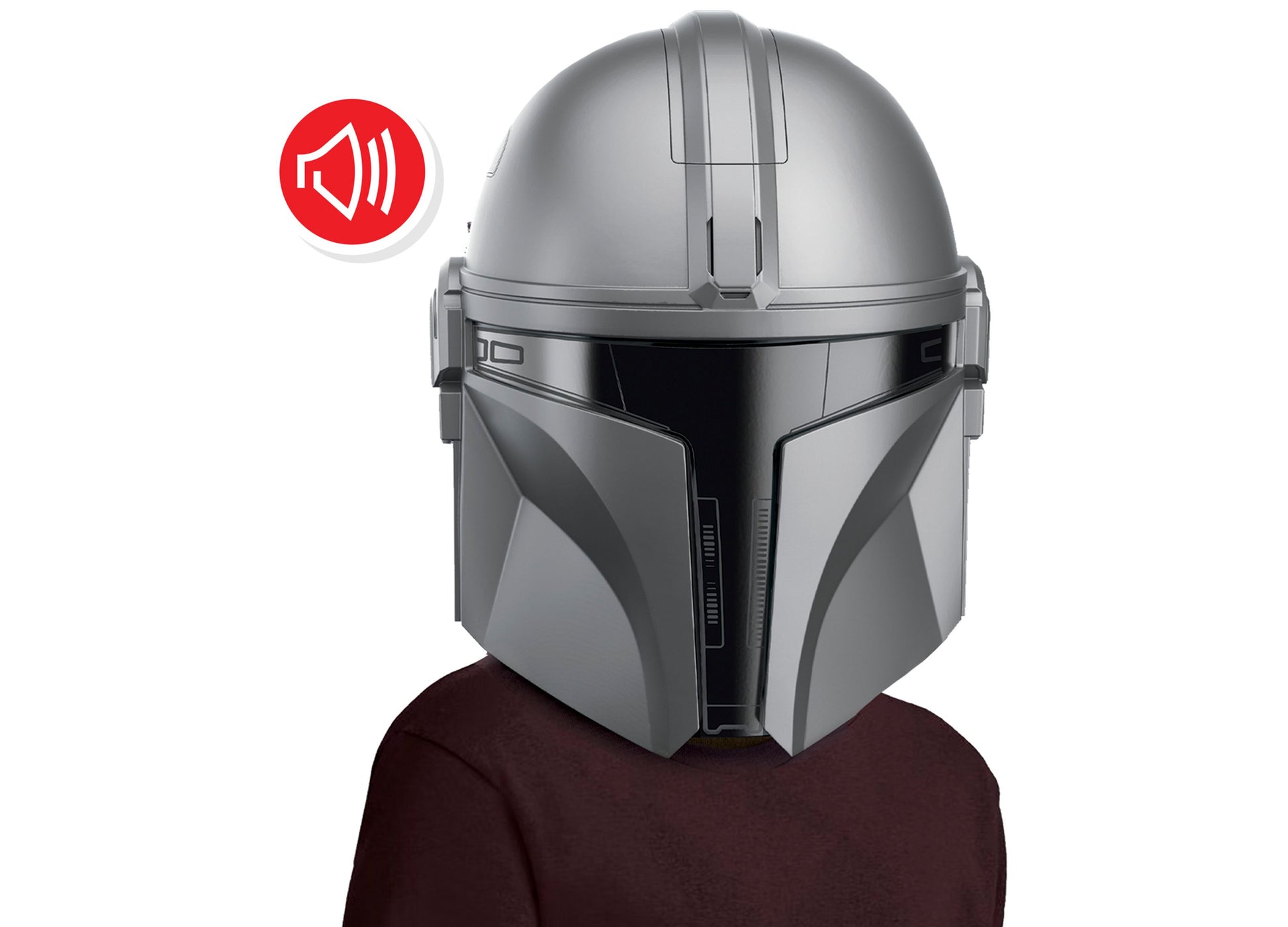 Star Wars Mandalorian Electronic Mask with silver helmet and sound effects icon
