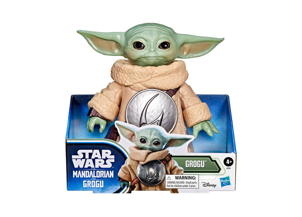 Star Wars Grogu Action Figure with tan robes, green skin, and ball accessory