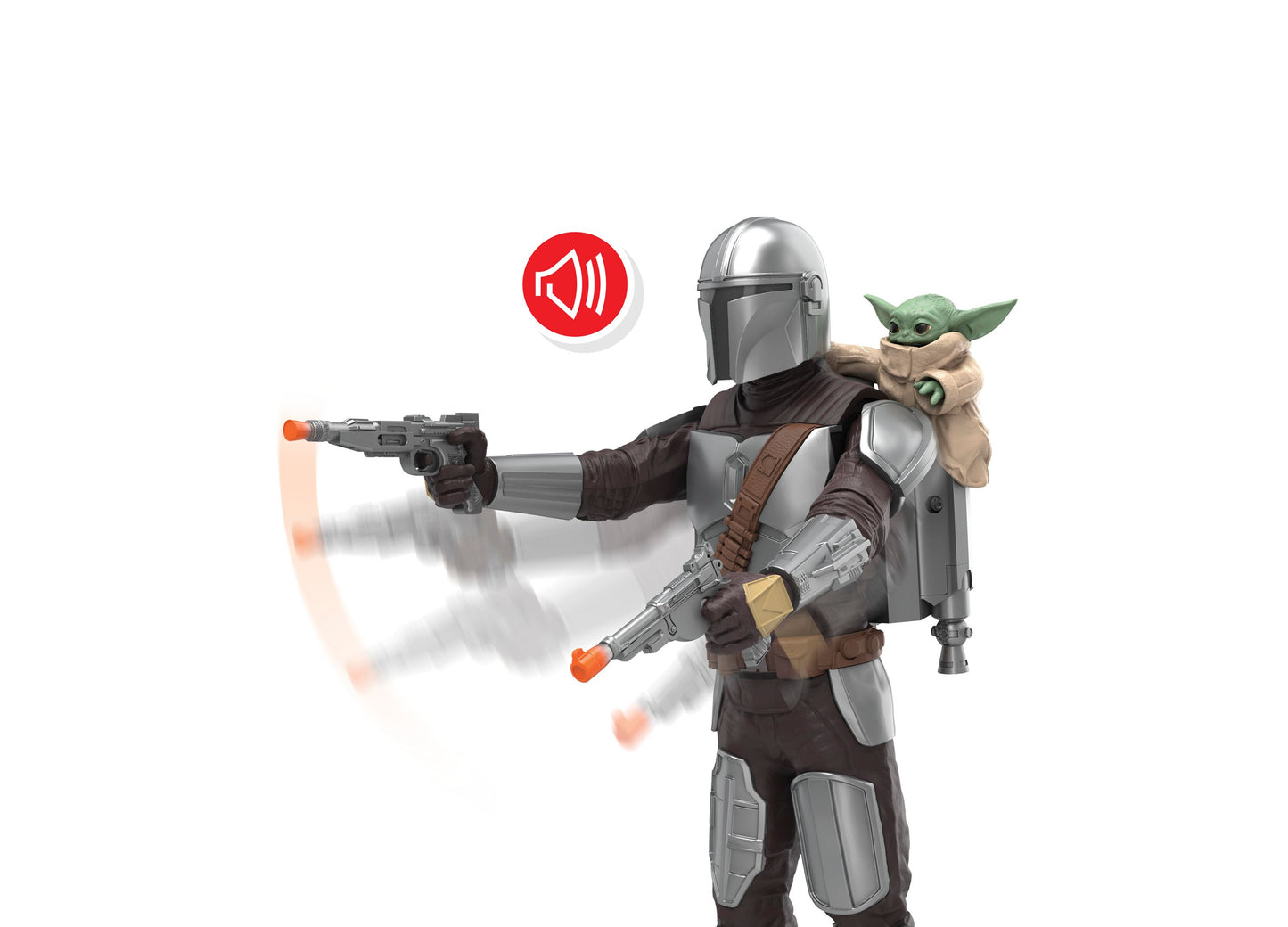 Star Wars Mandalorian and Grogu Bounty Blaster toy with light-up blaster and sound effects