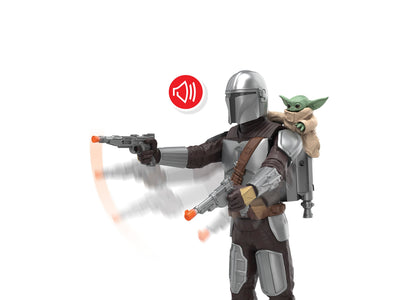 Star Wars Mandalorian and Grogu Bounty Blaster toy with light-up blaster and sound effects