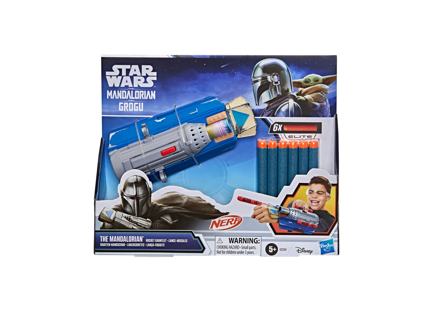 Star Wars Mandalorian Nerf Rocket Gauntlet with missiles and elite darts