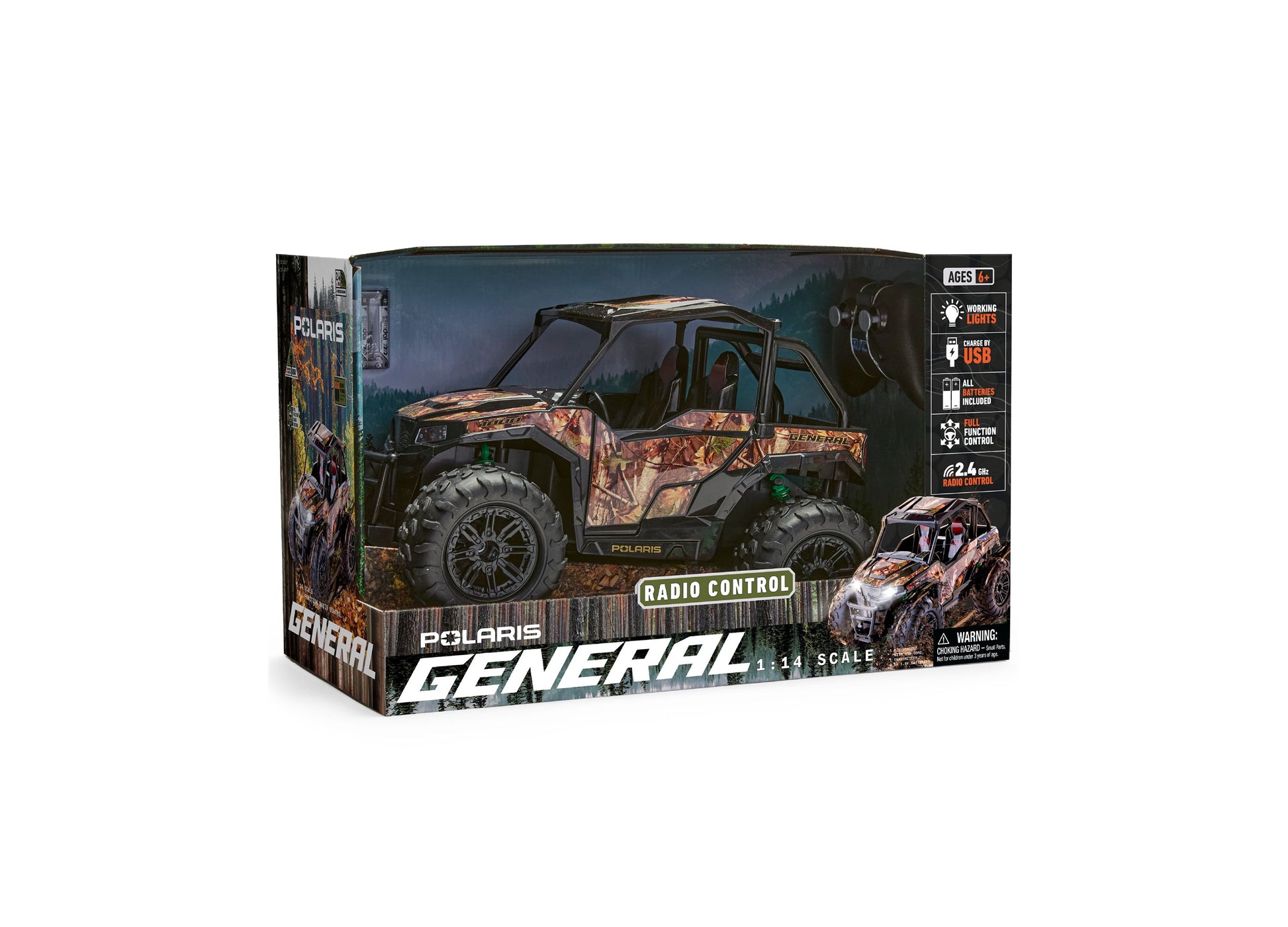 Sharper Image Polaris General 1:14 Scale Radio Control RC Vehicle with camo design