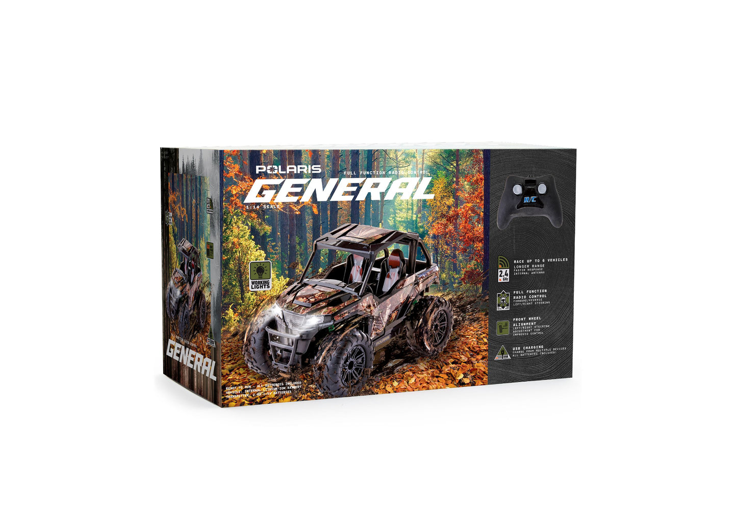 Polaris General 1:14 Scale RC Vehicle with remote control and packaging