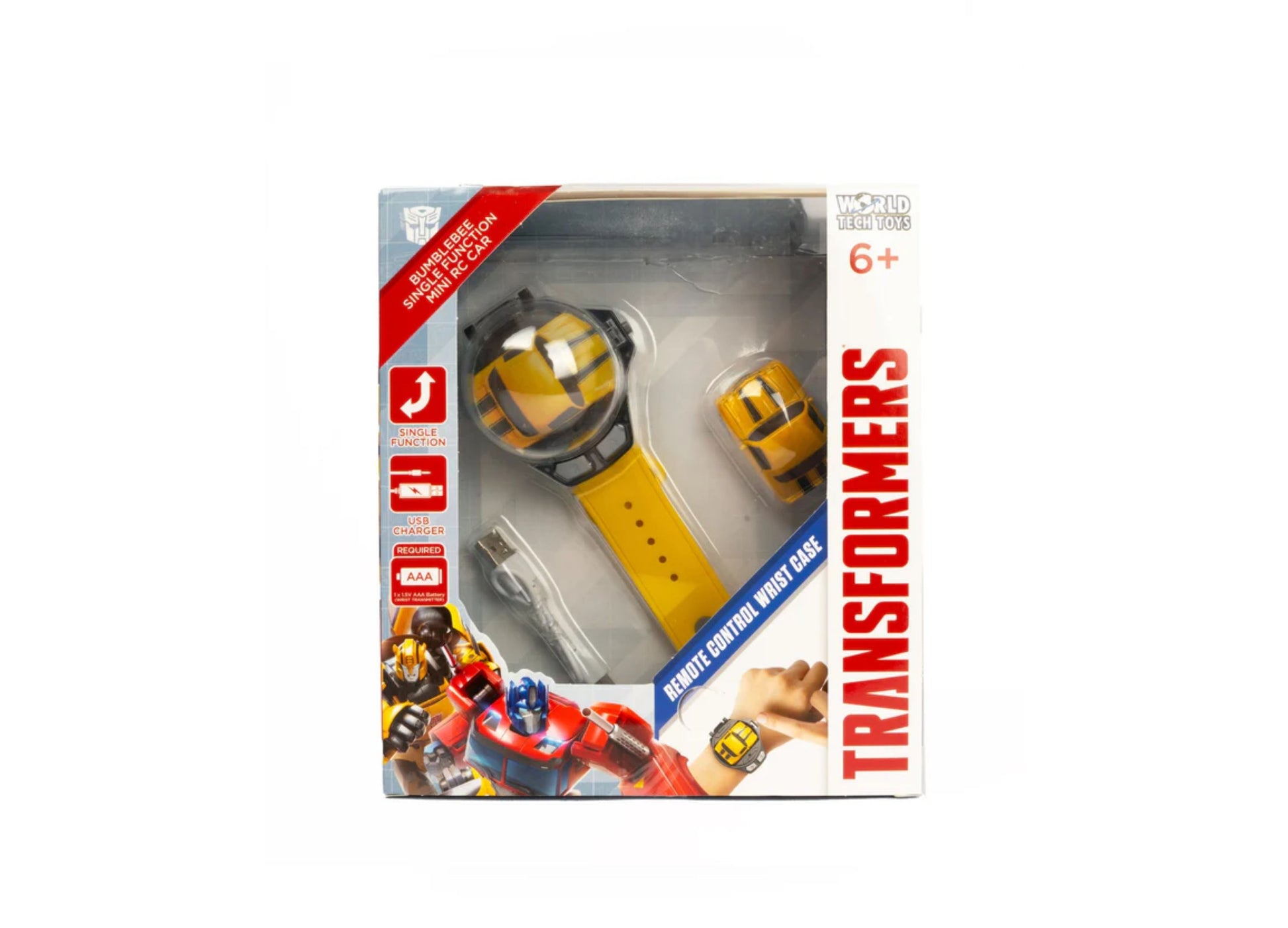 World Tech Toys Transformers Bumblebee yellow wrist case remote control truck with charger